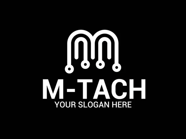 M Tach Logo Design
