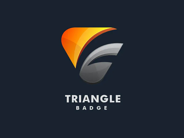 Triangle Badge Colorful Logo Design