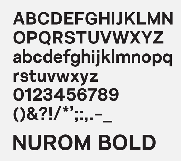 Nurom Font Letters