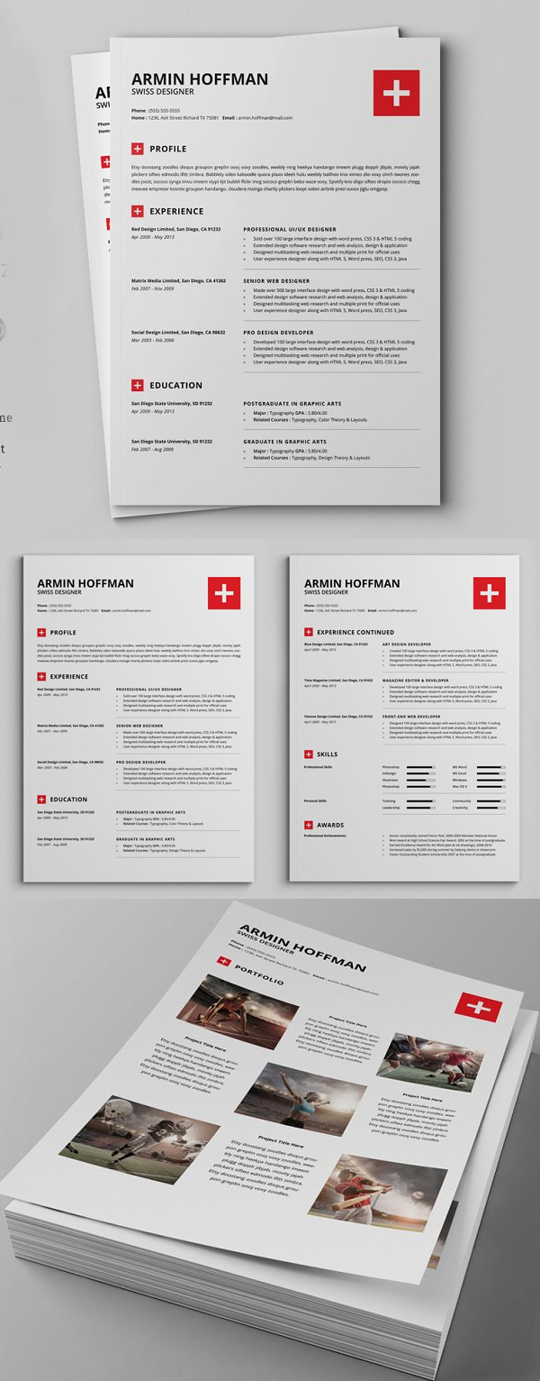 2 Pages Swiss Resume