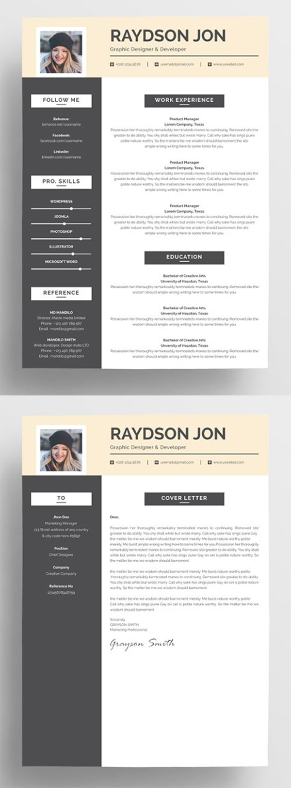 Best Resume Template & Cover Letter