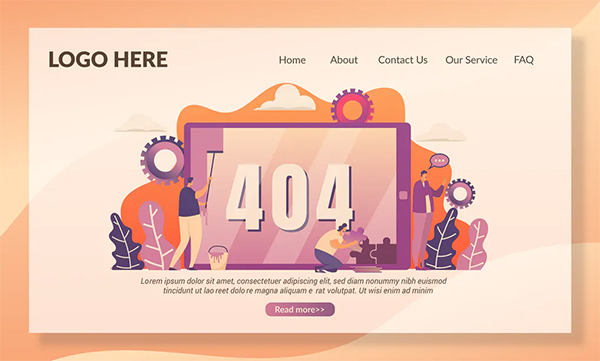 404 page - Landing Page