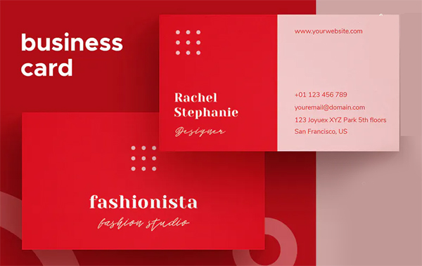 Red Business Card Design