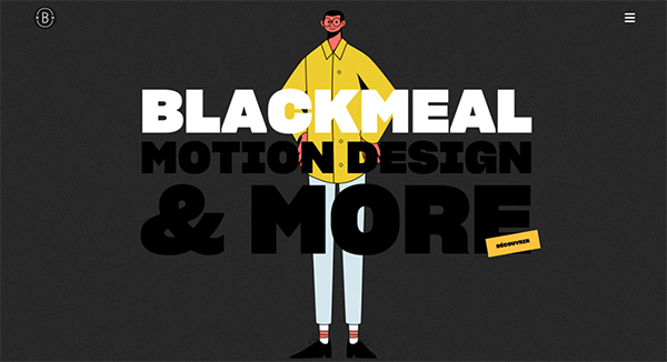 Blackmeal - Illustation in Website Design