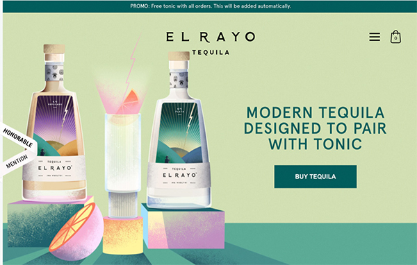El Rayo - Illustation in Website Design