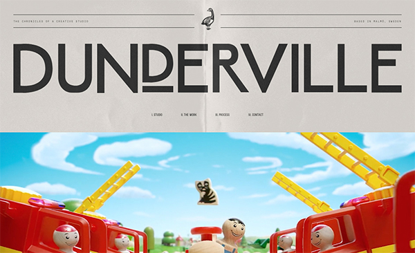 Dunderville - Illustation in Website Design