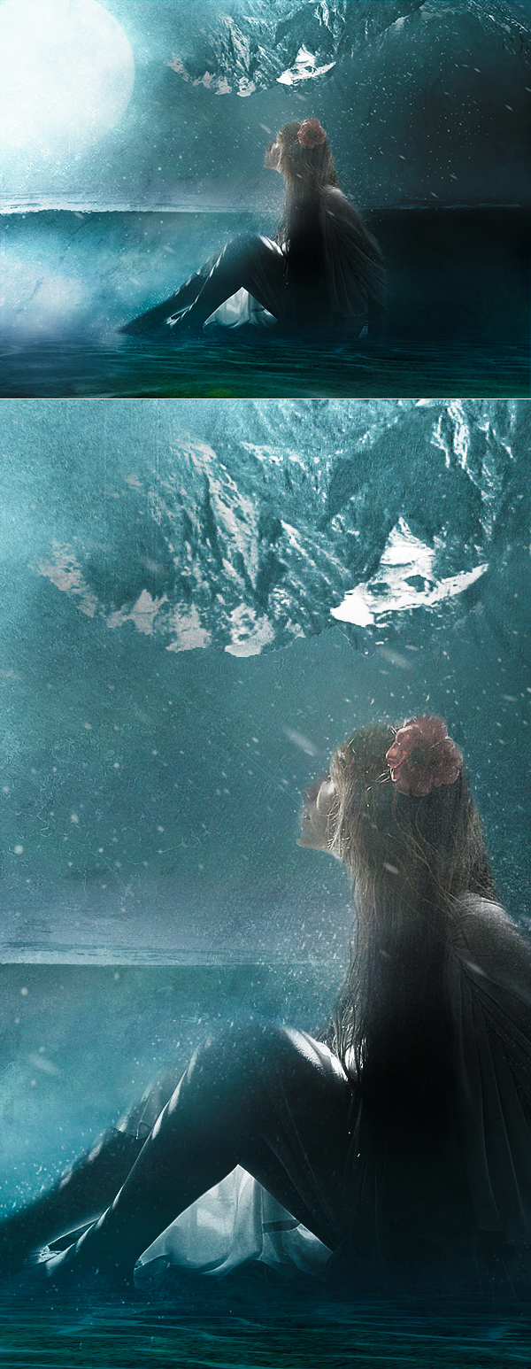 Create Surreal Girl in Water Scene in Photoshop Tutorial