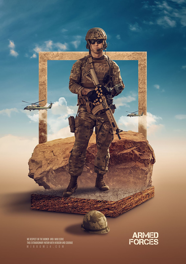 Create an Armed Forces Advanced Photo Manipulation in Photoshop
