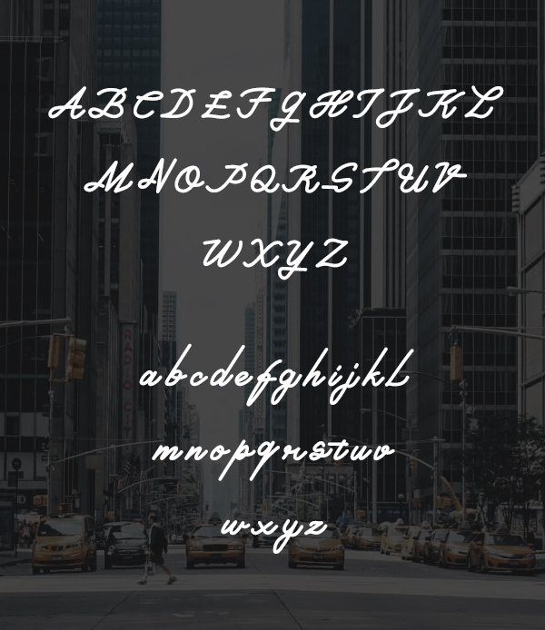Piciaw Script Font Letters