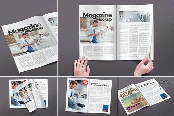 Magazine Pages Mockups