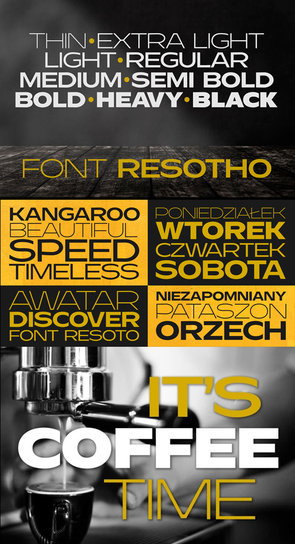 Resotho Font Letters