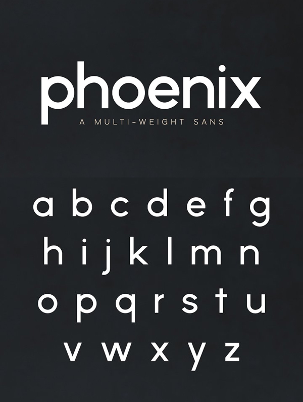 Phoenix | A Multi-Weight Sans Font