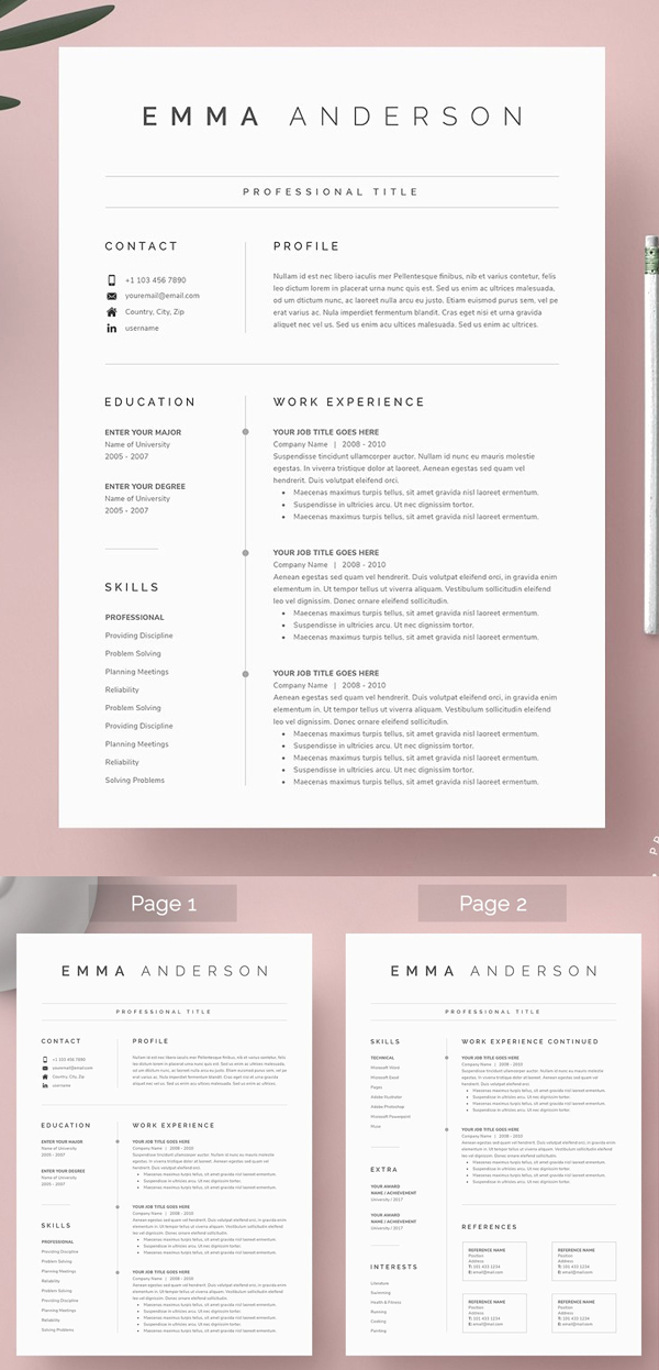 Simple Word Resume & Cover Letter