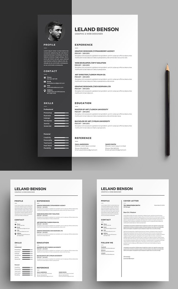 Simple Resume Templates | Design | Graphic Design Junction