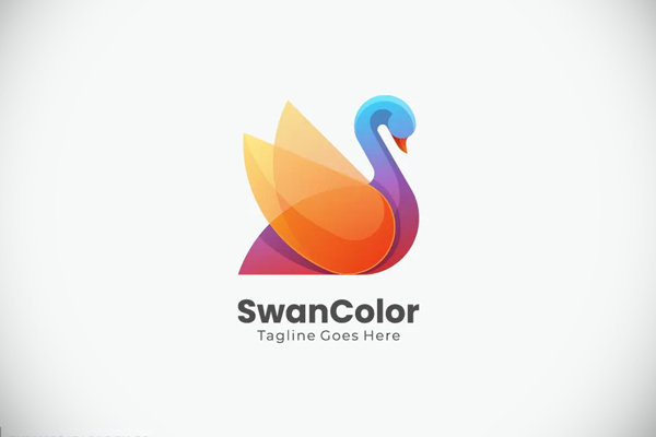 Swan Colorful Logo Template