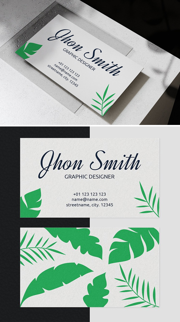 Tropical Business Card Template