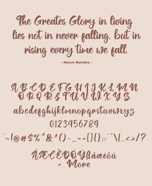 Ontel Script Font Letters