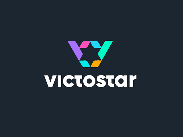 Victostar Colorful Logo Design