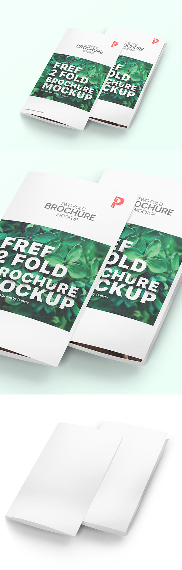 Free 2 Fold Brochure Mockup PSD