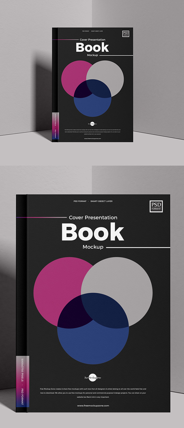Free Cover PSD Book Mockup