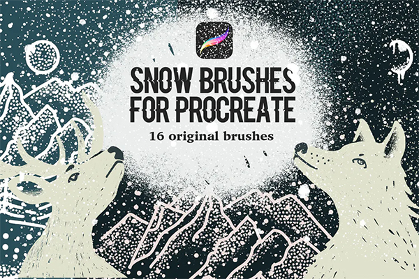 Snow Brushes for Procreate