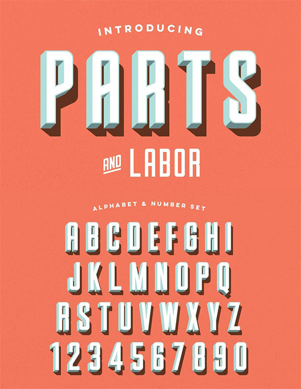 Parts & Labor - Layered Font