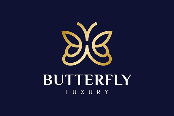Fancy decoration butterfly logo