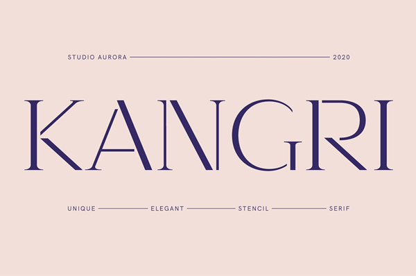 Kangri Stencil Serif Free Font