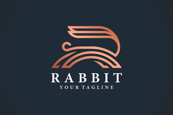 Rabbit Vector Line Art Logo