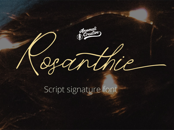 Rosanthie Signature Free Font