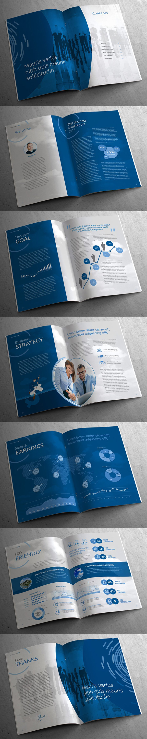 A4 Business Annual Report Template