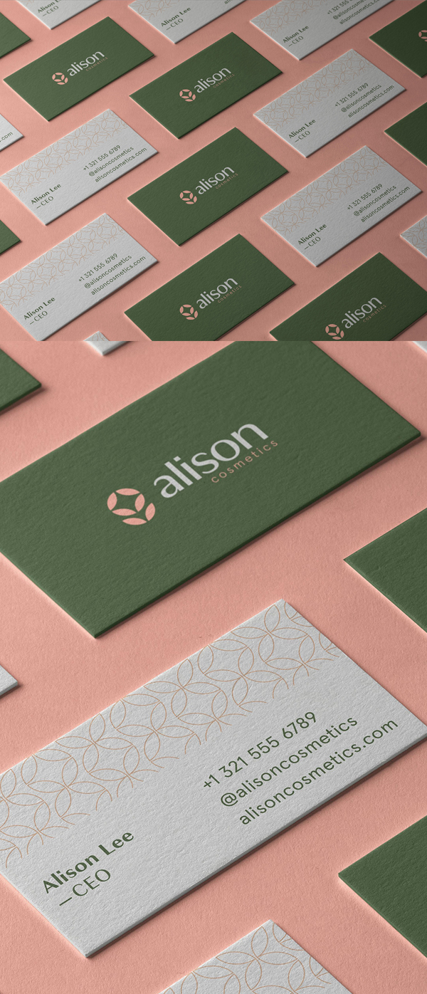 Business Card - Alison Cosmetics Branding Identity by Joao Matheus de Barros