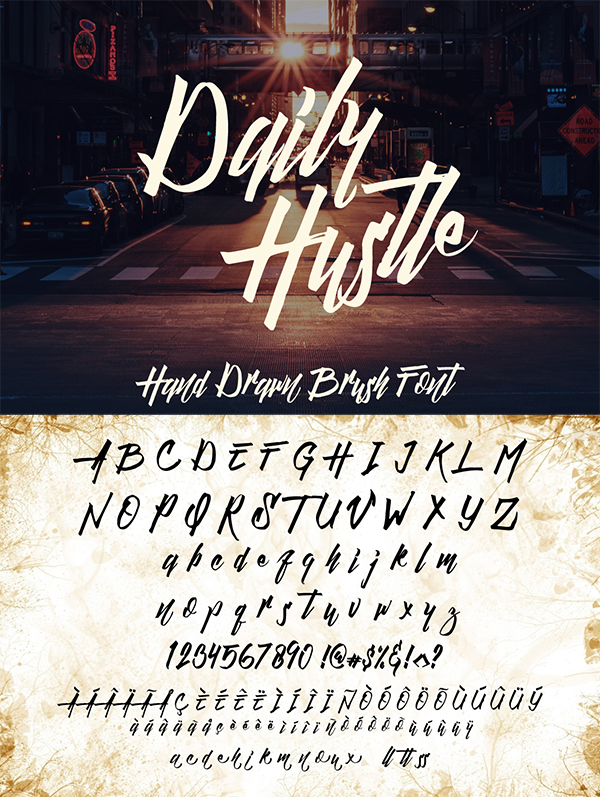 Daily Hustle - Brush Script Font