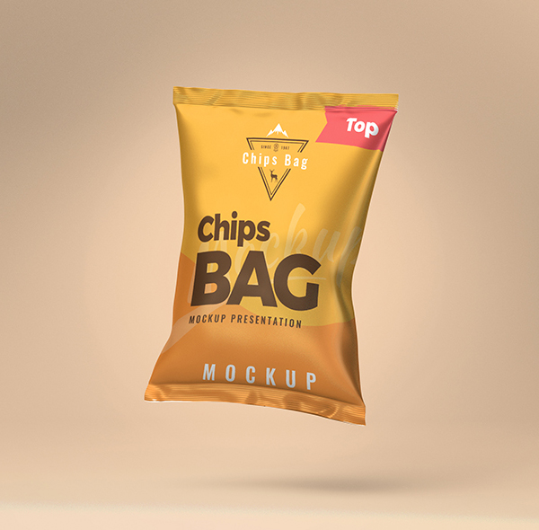 Free Chips Bag PSD Mockup PSD