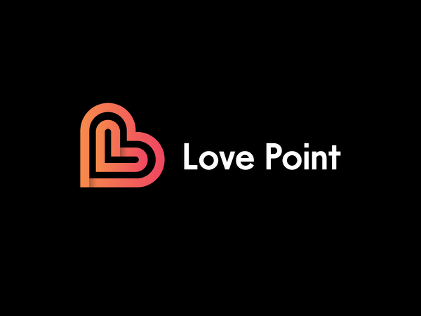 Love Point Logo Design ( Love + Letter 'L' ) by Sanaullah Ujjal