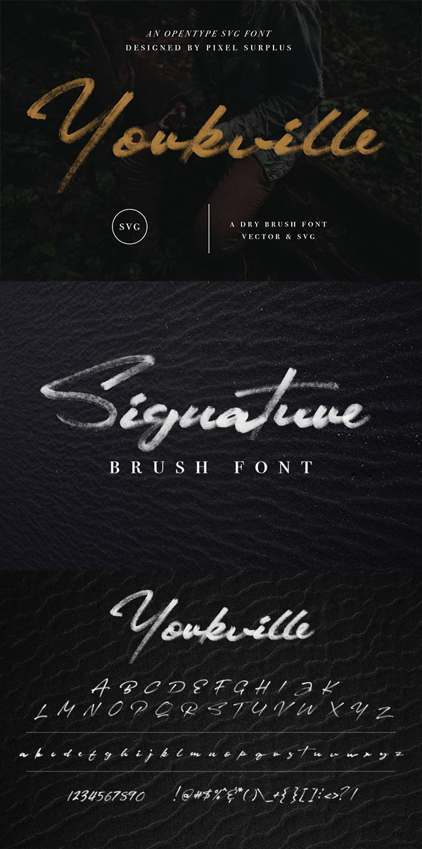 Yorkville SVG - Signature Brush Font