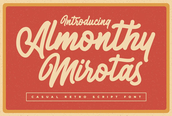 Almonthy Mirotas Monoline Script Free Font