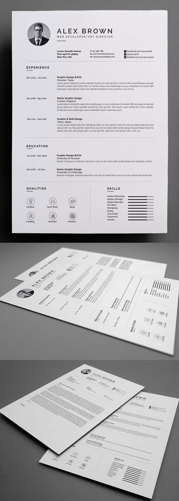 Minimal and Clean Resume Template
