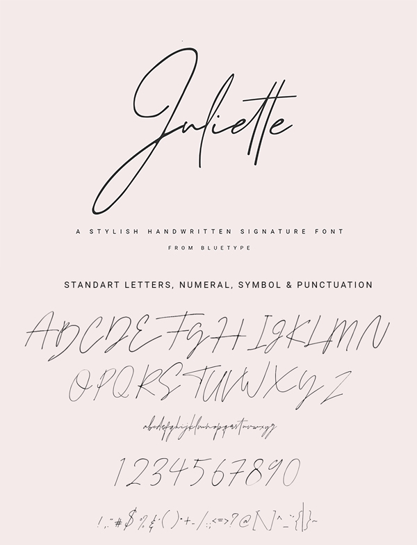 Juliette - Stylish Handwritten Signature Font
