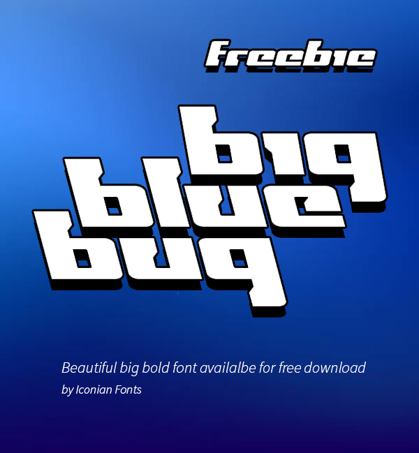 Big Blue Bug Free Font