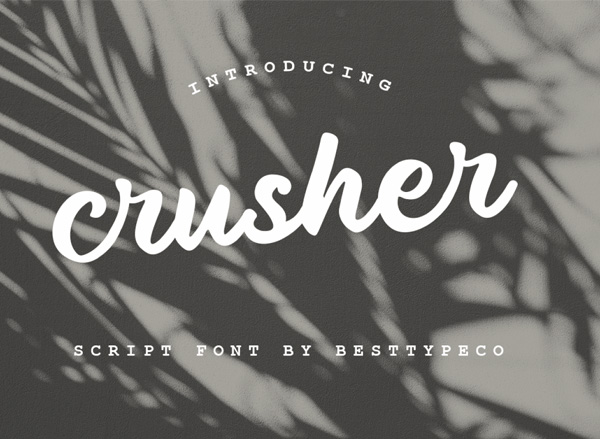 Crusher Script Free Font