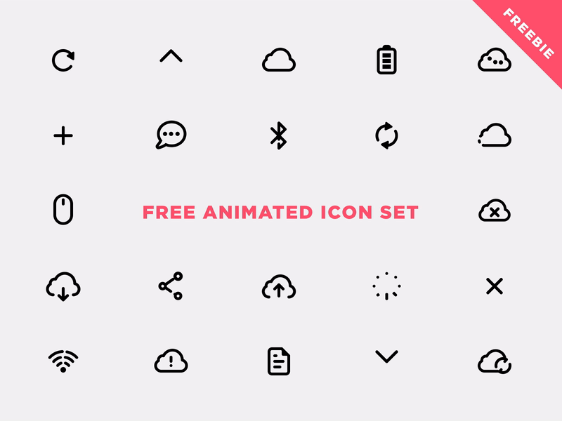Free Animated Icon Set - 24 Icons