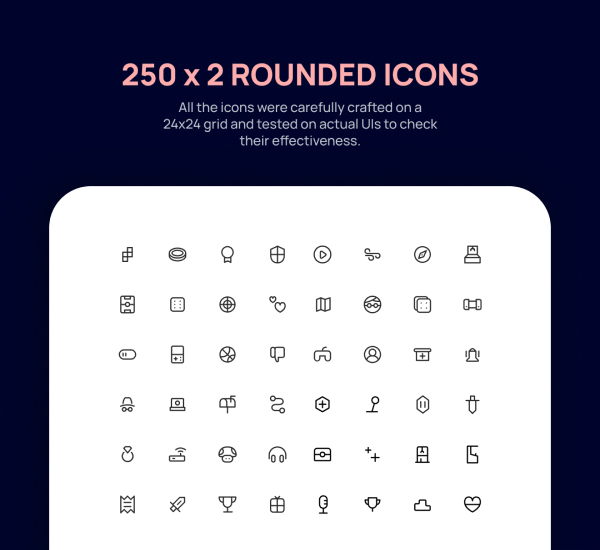Free Rounded Icons - 250 Icons