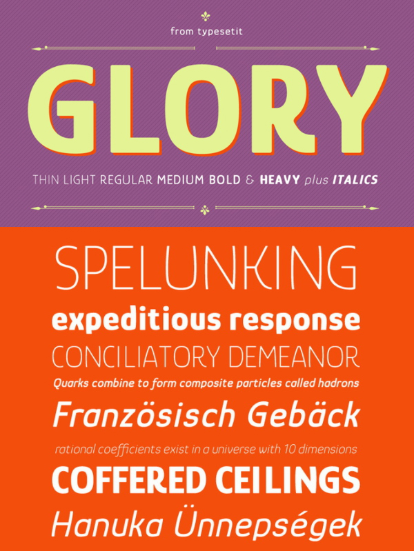 Glory Typeface Free Font