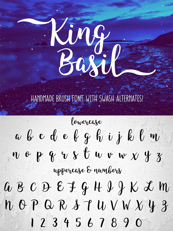 King Basil - Handmade Font