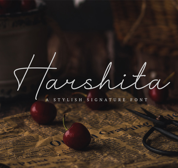 Harshita Signature Free Font