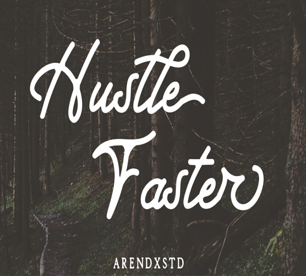 Hustle Faster Monoline Script Free Font