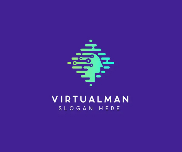 Virtualman Technology Logo Template