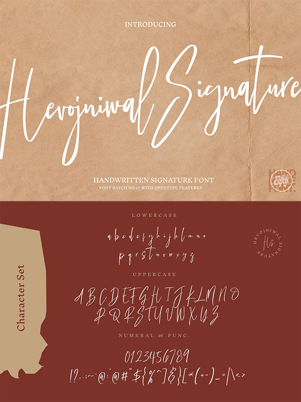 Hevojniwal Signature Font