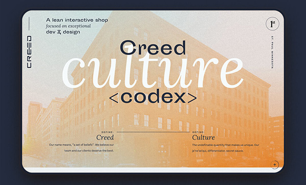 Creed Culture Codex - Award Winner Web Design Example - 8